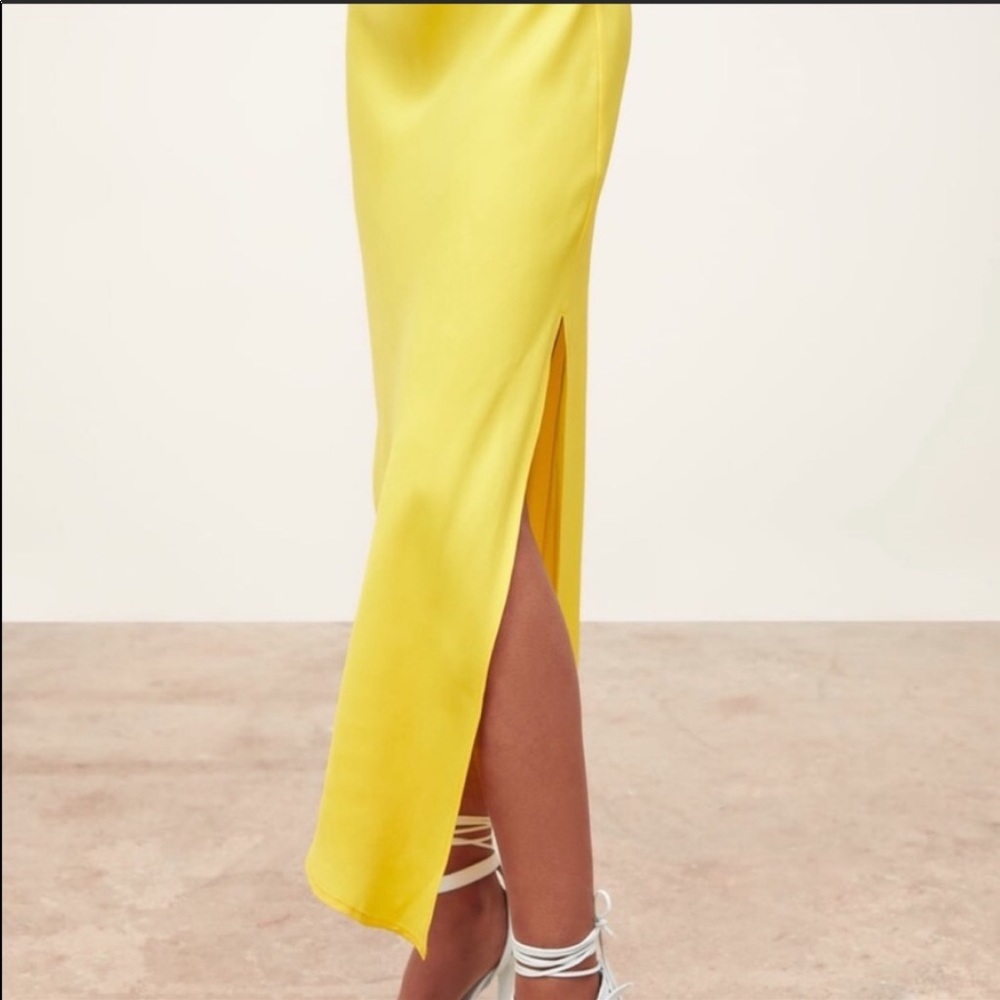 Zara color block yellow and beige cocktail dress - Picture 2 of 6